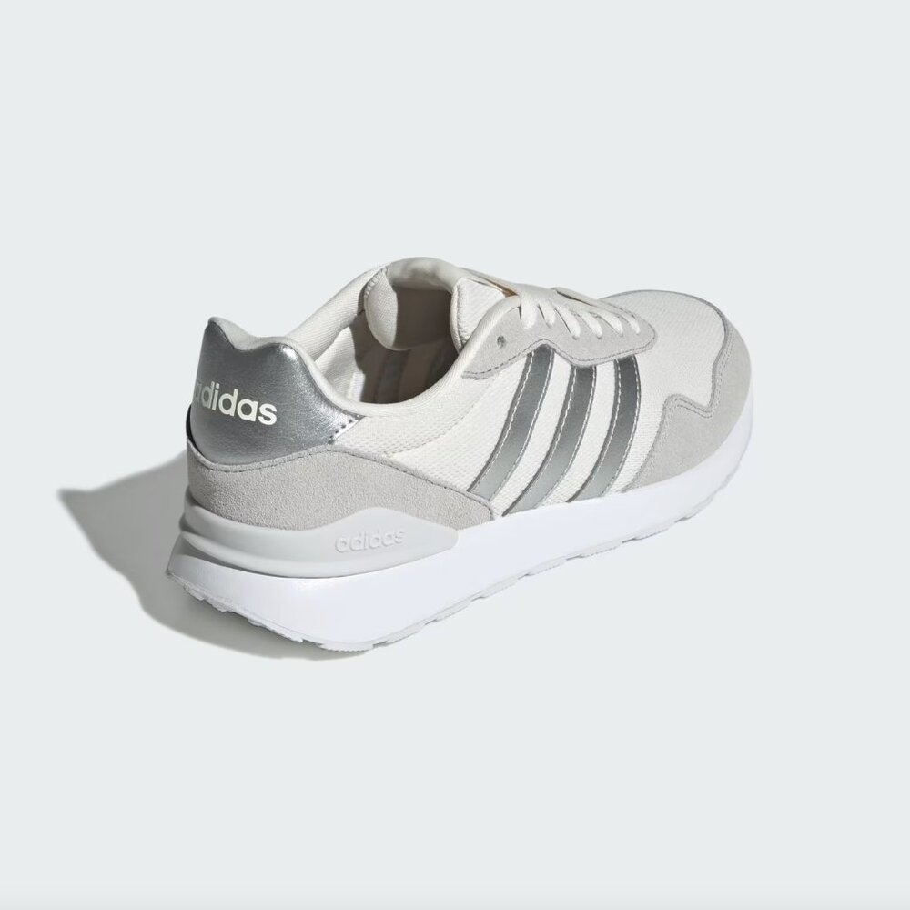 NWT Adidas Run 60s 4.0 Chalk White / Silver Metallic / Grey Two